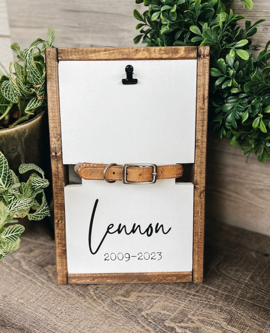 Pet Memorial Dog Collar Holder | Dog Loss Memorial Frame