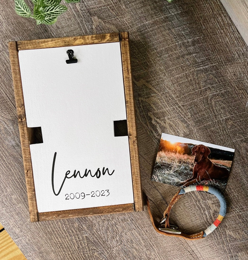 Pet Memorial Dog Collar Holder | Dog Loss Memorial Frame