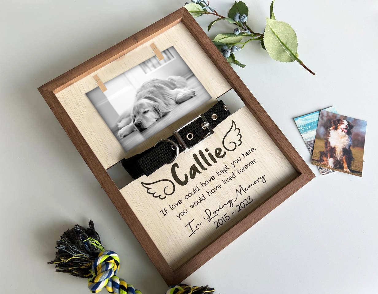 Pet Memorial Dog Collar Holder | Dog Loss Memorial Frame
