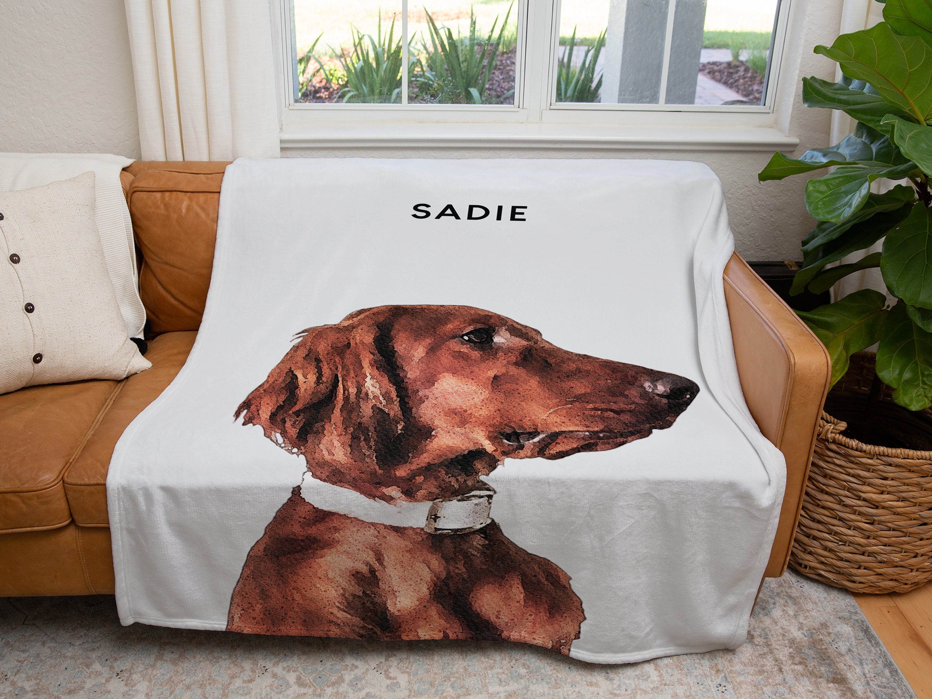 Custom Pet Pen Art Portrait Blanket