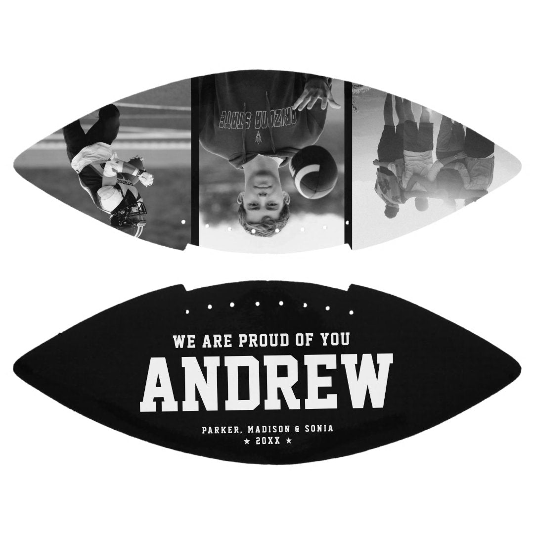 Modern Graduation Gift Cool Photo Collage Trendy Football