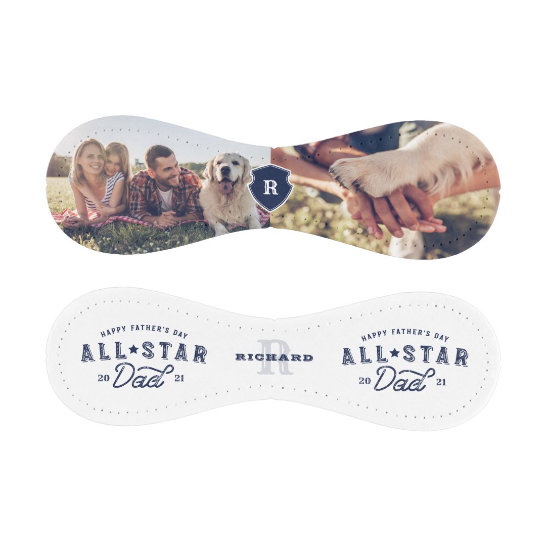 All Star Dad | Happy Father's Day 2 Photo & Monogram Baseball