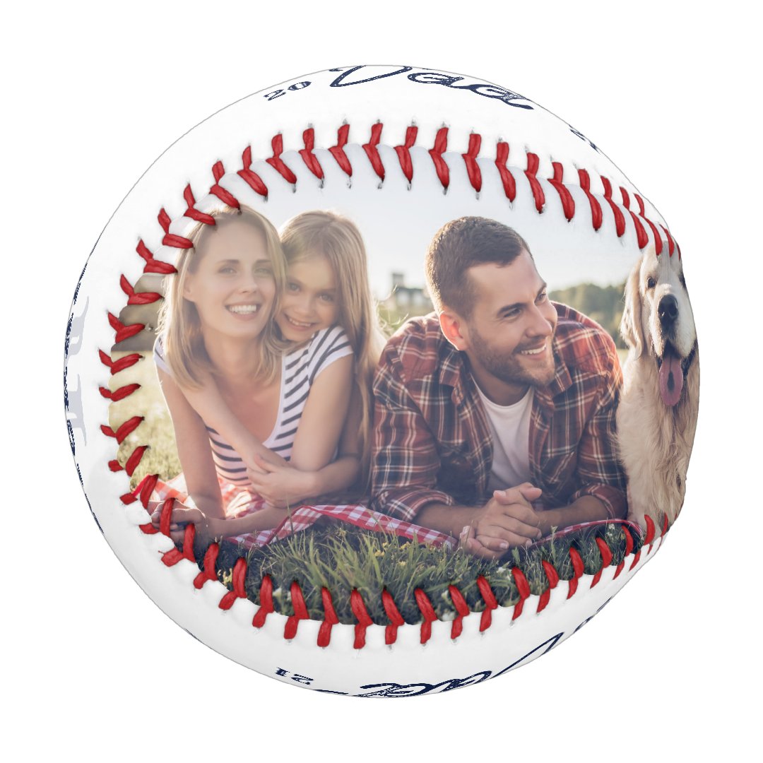 All Star Dad | Happy Father's Day 2 Photo & Monogram Baseball