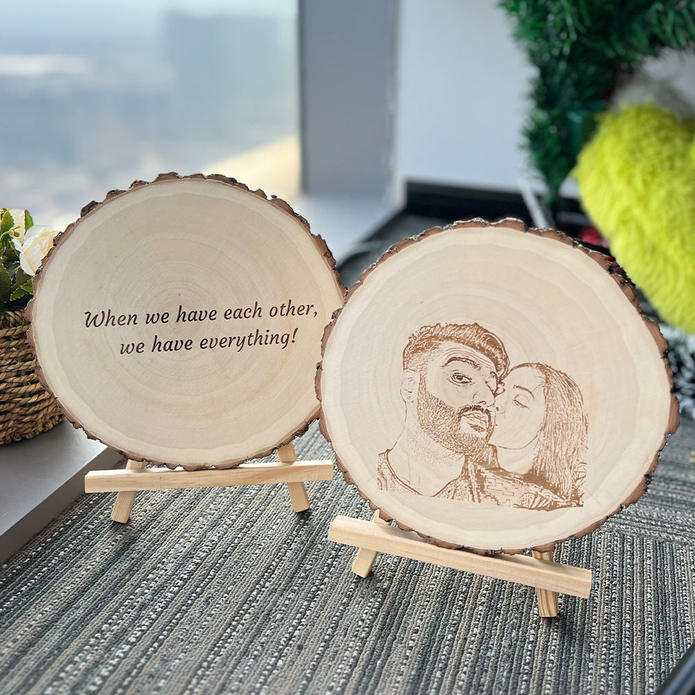 50%OFF ⭐️Custom Photo on Wood Valentine's Day Anniversary Gift