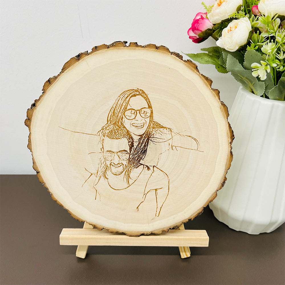 50%OFF ⭐️Custom Photo on Wood Valentine's Day Anniversary Gift