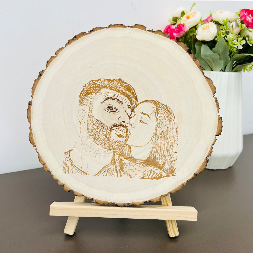 50%OFF ⭐️Custom Photo on Wood Valentine's Day Anniversary Gift
