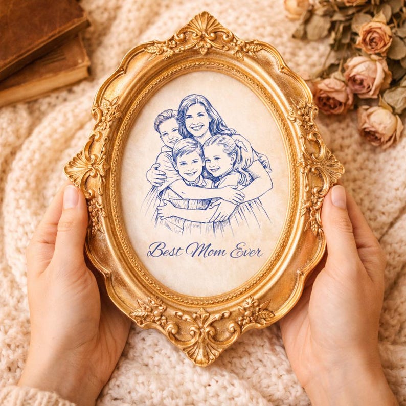 Gift From Daughter Portrait Frame Custom Mom Photo Personalized Mothers Day Keepsake Bride