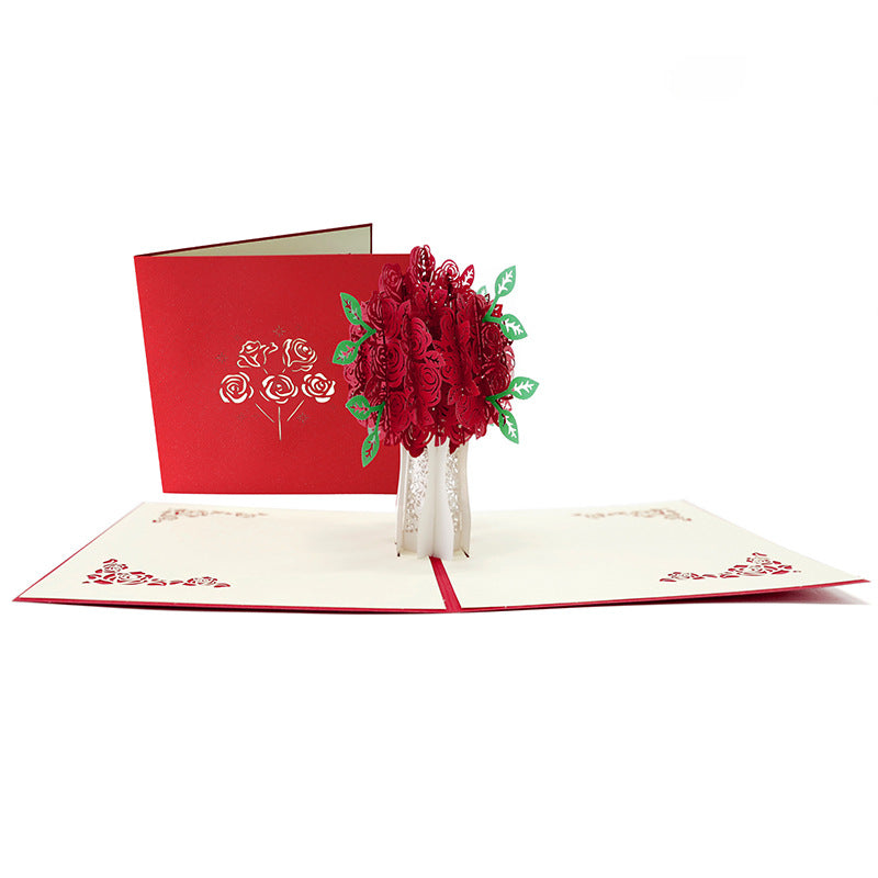3D Valentine's Day roses