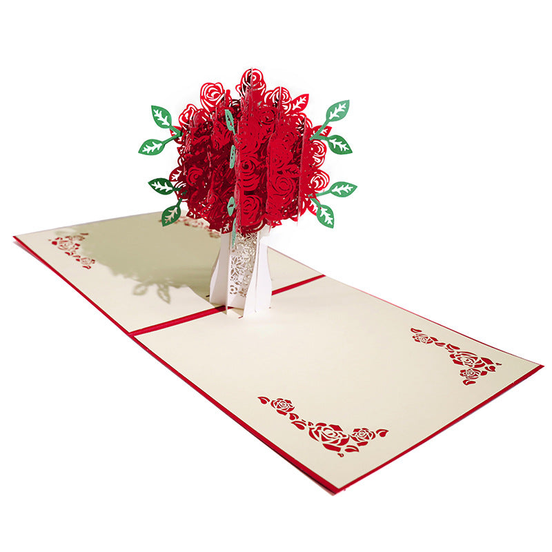3D Valentine's Day roses