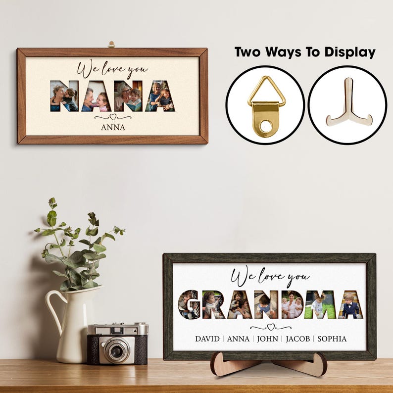 Personalized Mother's Day Photo Frame For Grandma, , Grandma We Love You