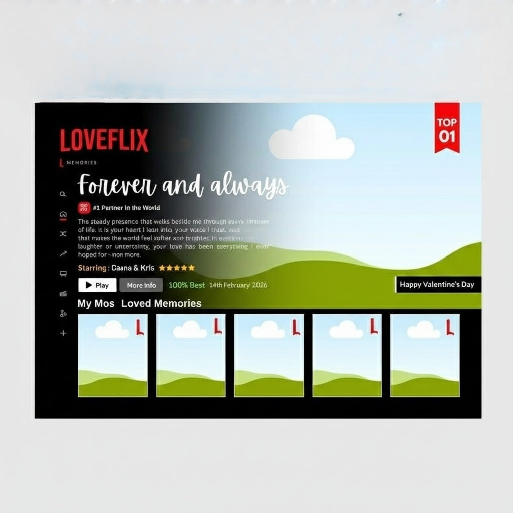 Loveflix Netflix Style Romantic Photo Frame For Couples
