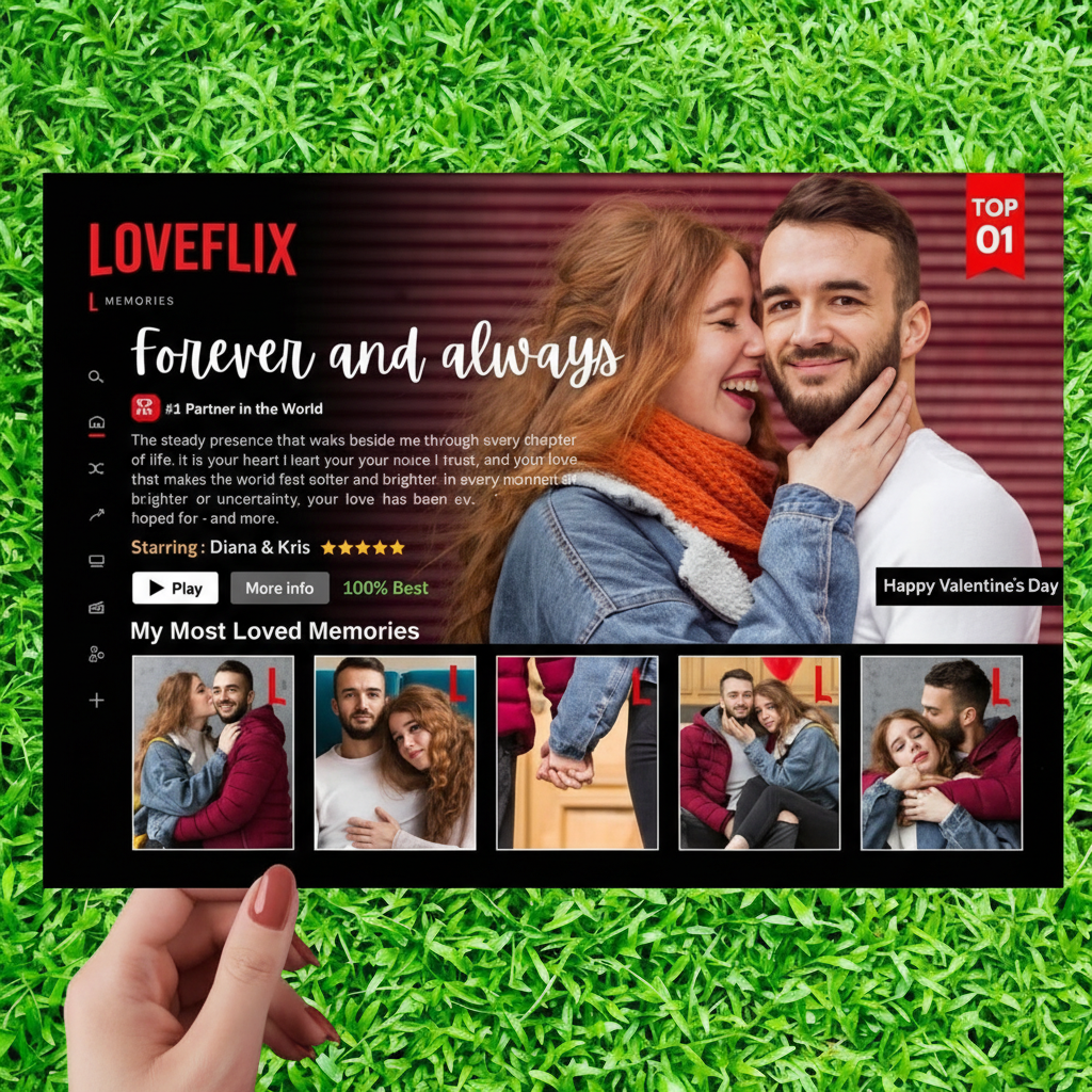 Loveflix Netflix Style Romantic Photo Frame For Couples