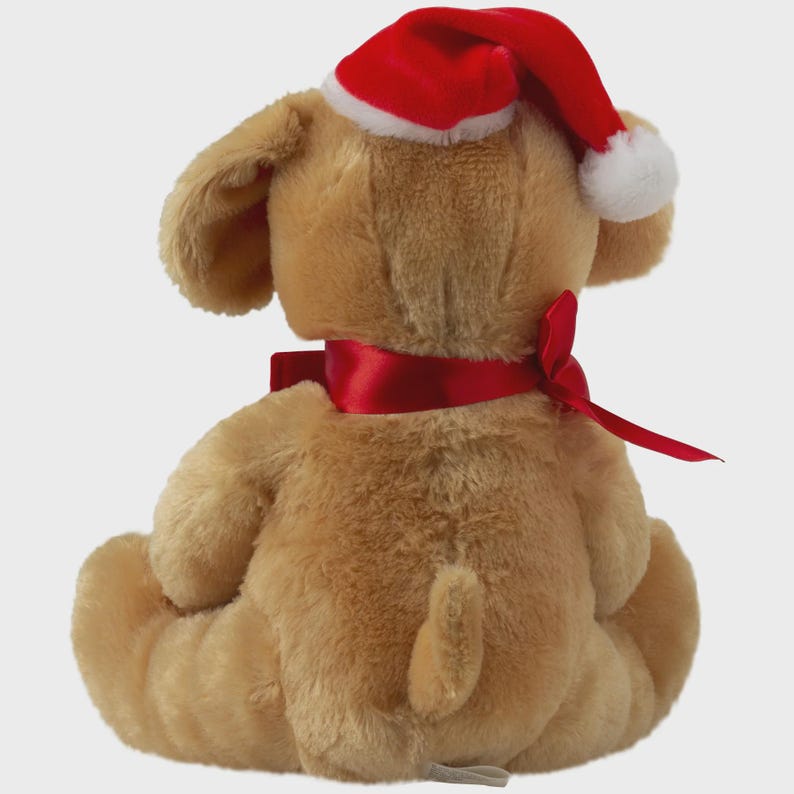 Personalized Santa Dog Plush with Custom Photo – A Christmas Keepsake for Couples & Your Girlfriend
