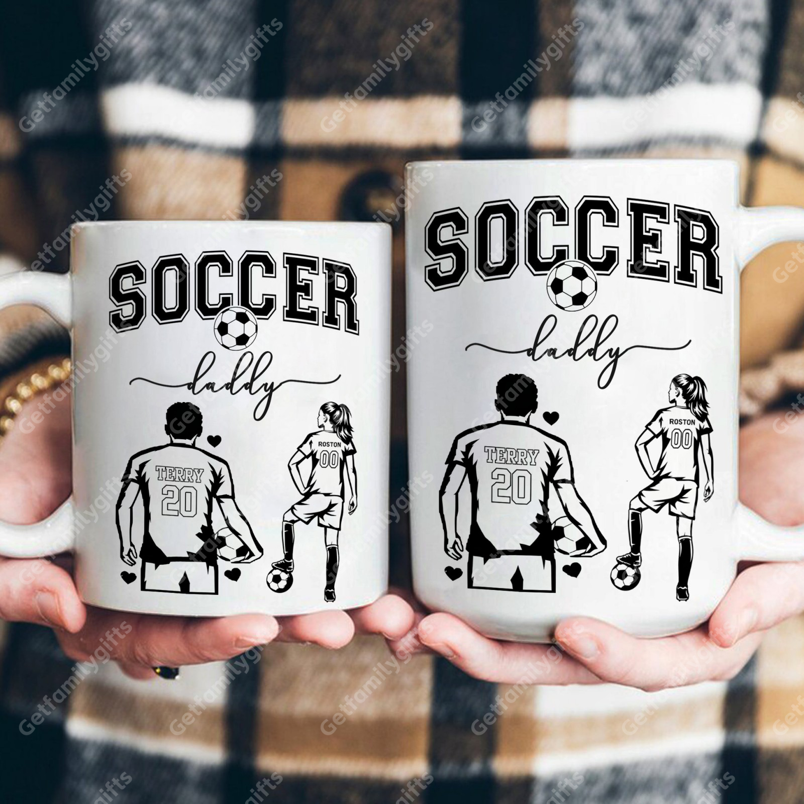 Custom Soccer Player Mug - Personalized Sports Design with Soccer Athlete Silhouette