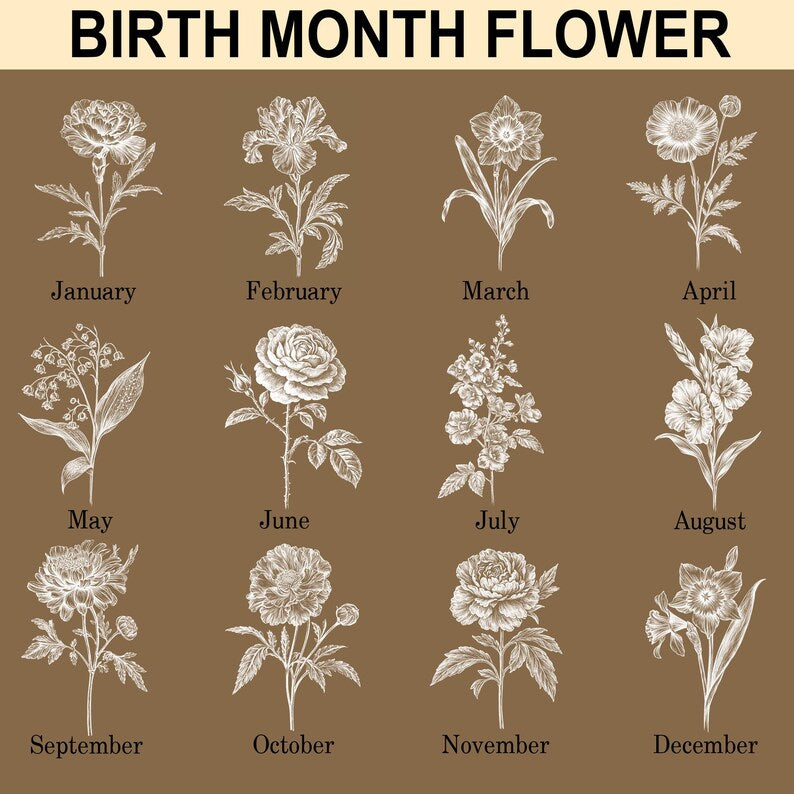 Personalized Birth Month Flower Crystal Ball Night Light, Custom Mother's Day Gift, Birthday Mom Gifts from Daughters, Sons