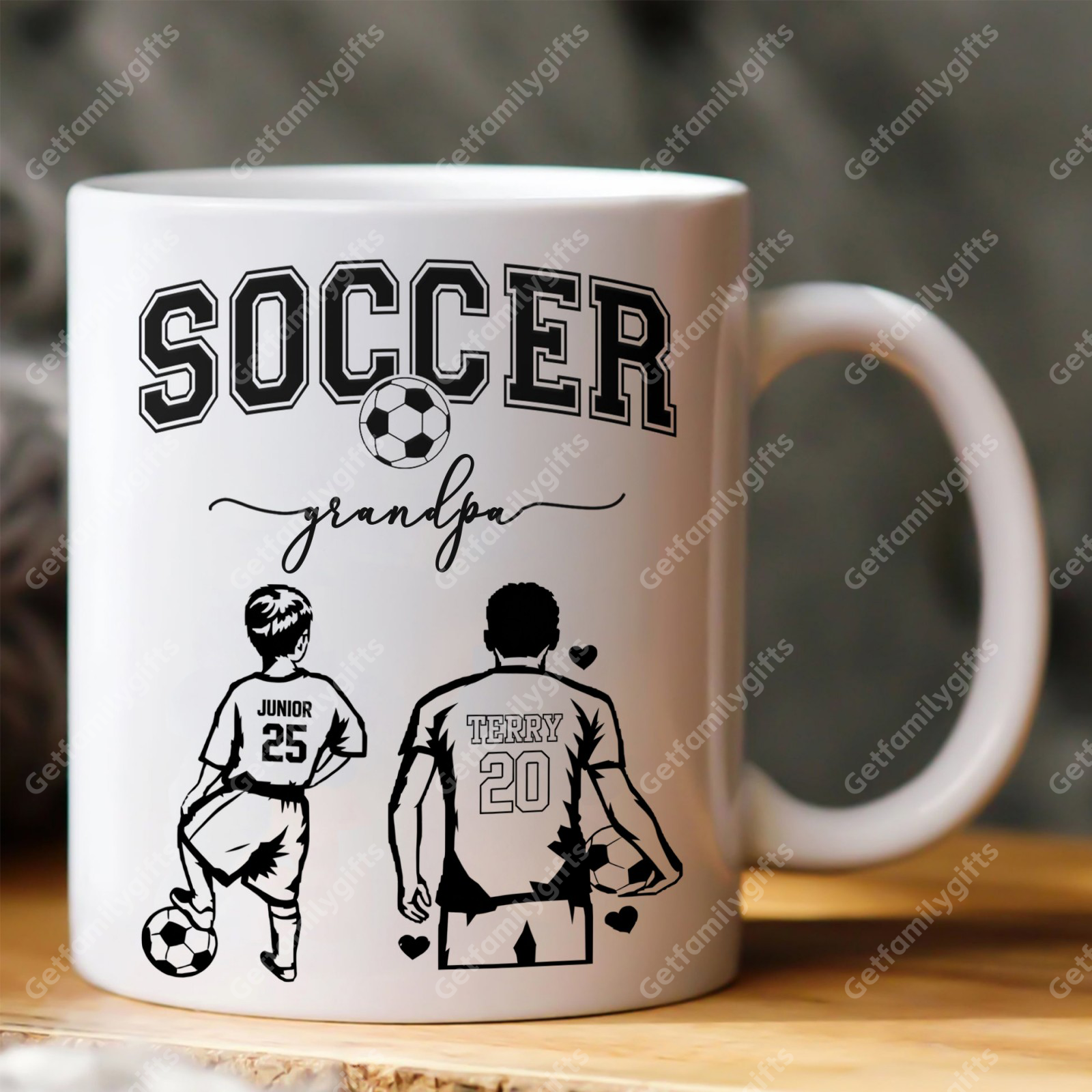Custom Soccer Player Mug - Personalized Sports Design with Soccer Athlete Silhouette
