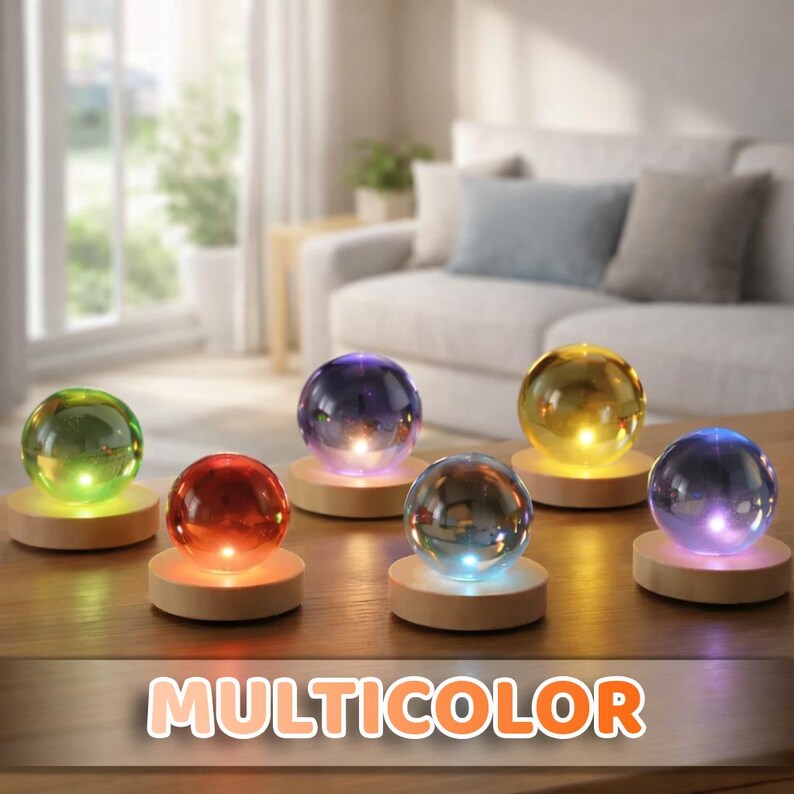 Getfamilygifts™ Grandma Garden Crystal Ball Night Light – Mother’s Day Gifts for Grandma | Custom Grandkids' Names &amp; Birth Month Flower Keepsake