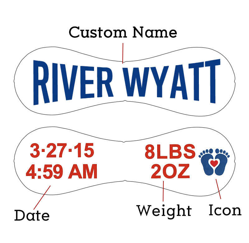 Personalized Newborn Keepsake Baseball for New Dad | Custom Embroidered Birth Details Gift - Name, Date, Weight, Time