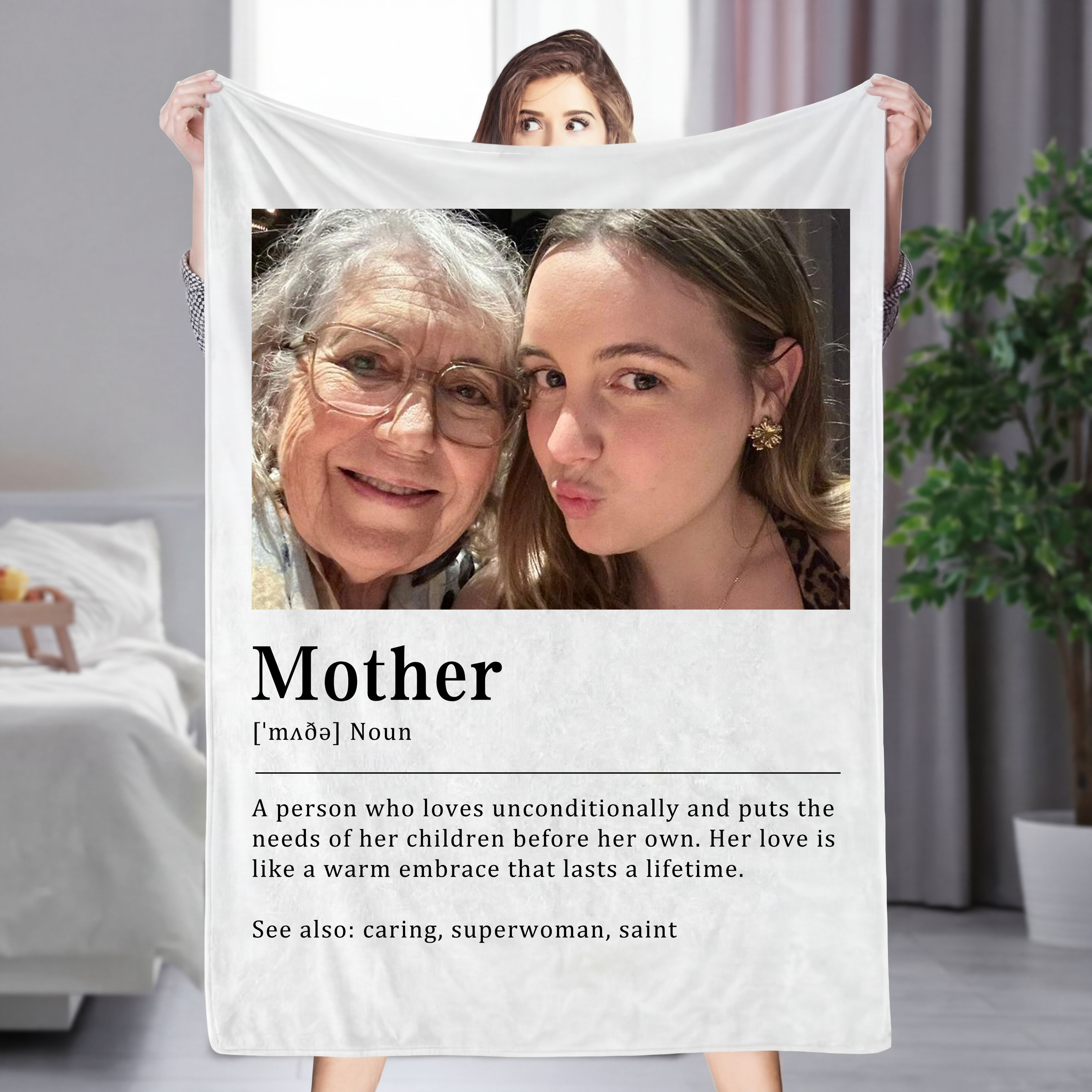 Custom Grandma Photo Blanket – A Hug of Love