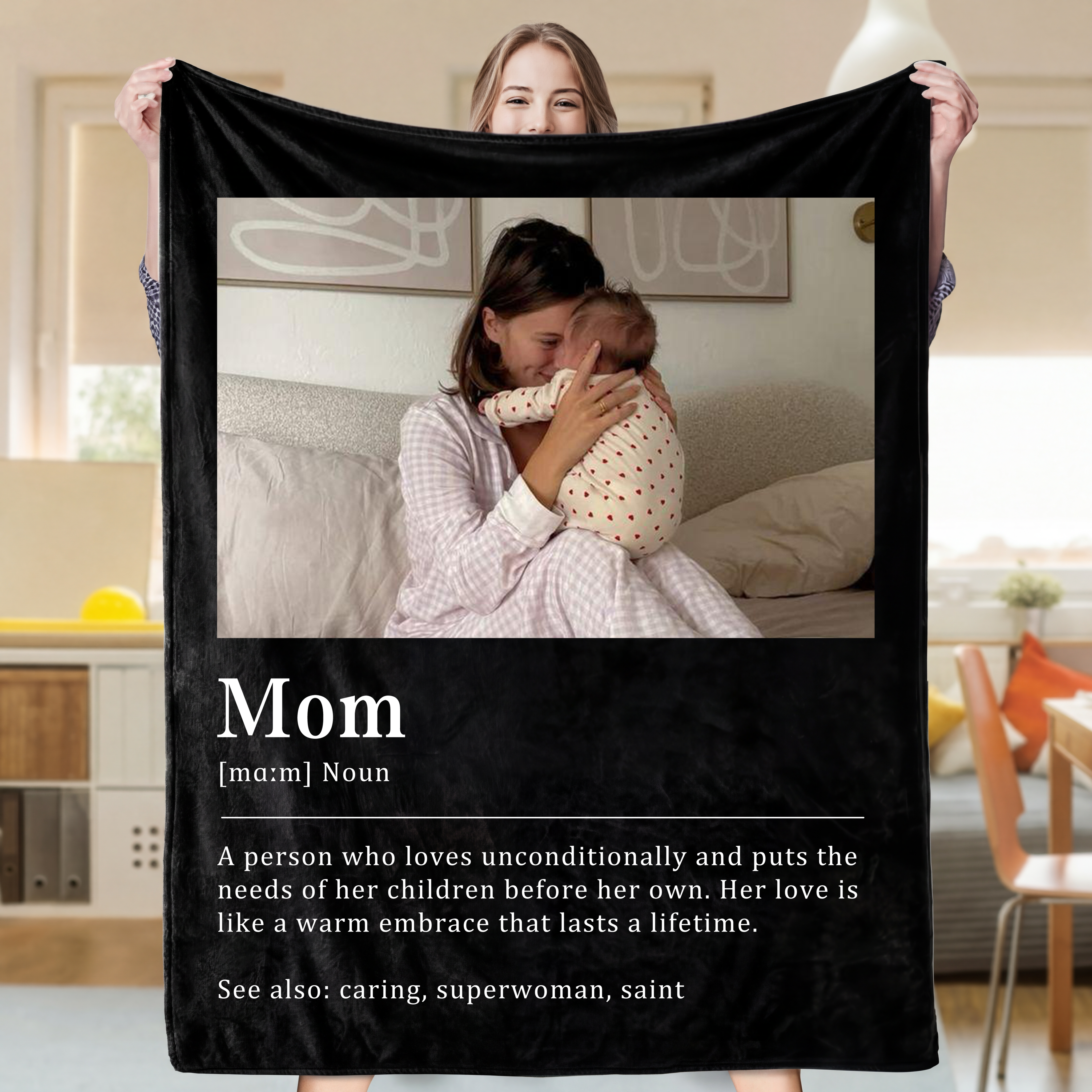Custom Grandma Photo Blanket – A Hug of Love