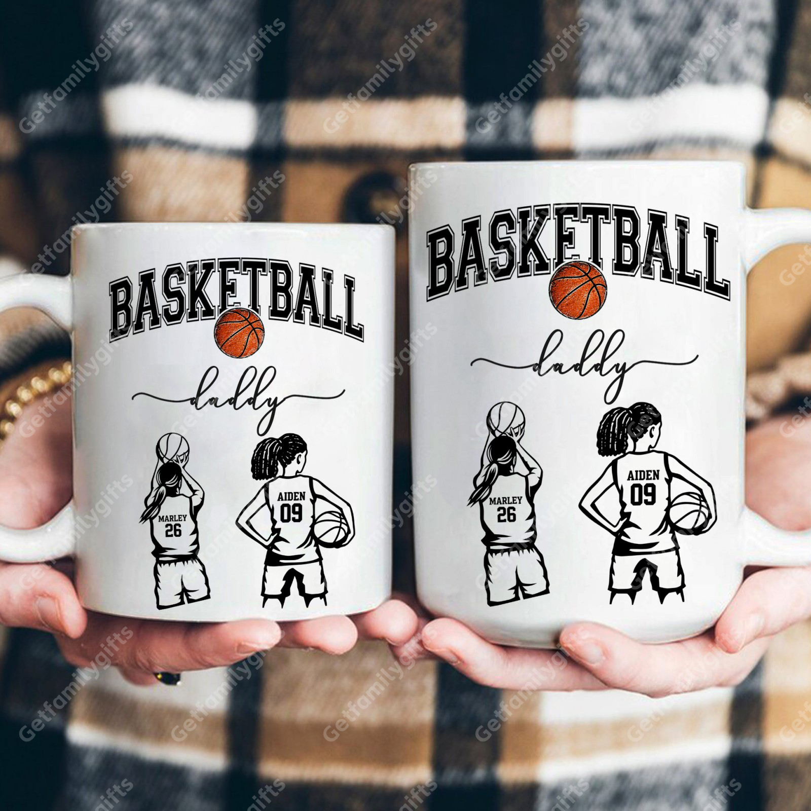 Custom Basketball Player Mug - Personalized Sports Design with Basketball Athlete Silhouette