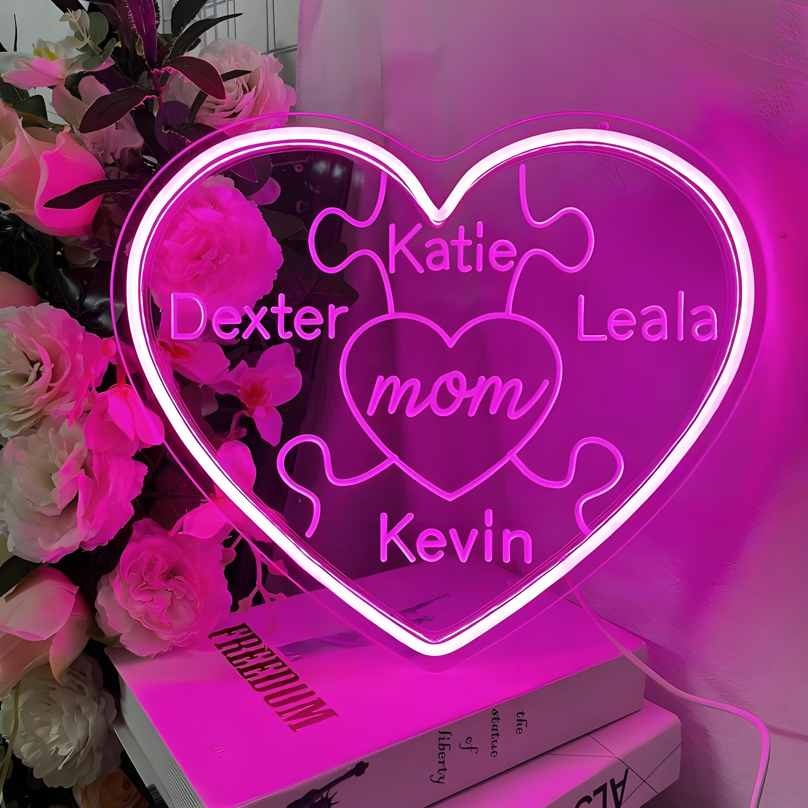 Custom Mom Puzzle Neon Sign,Gift For Mother's Day Gift