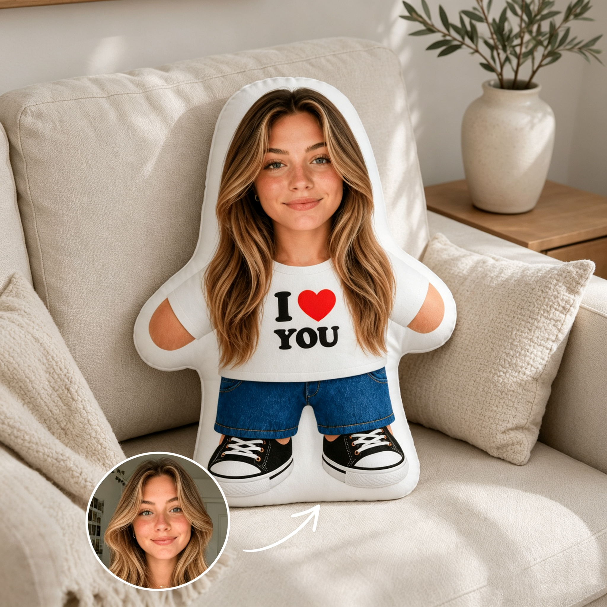I Love You Photo Pillow