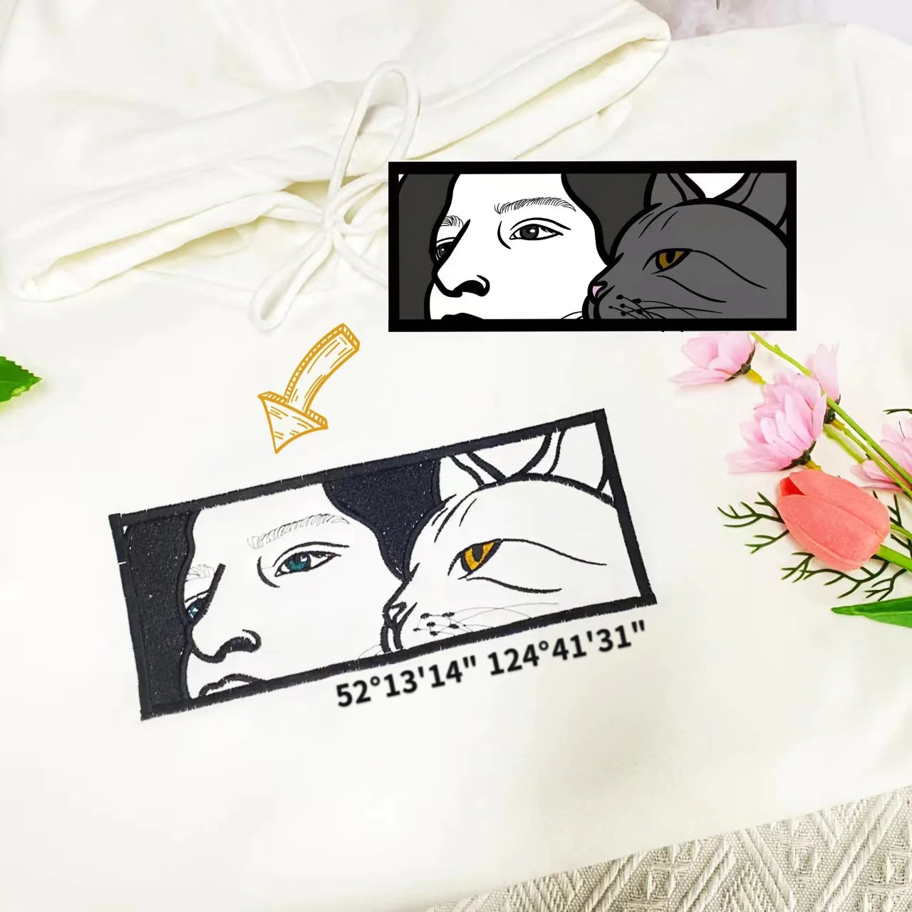 Klamay™ Art Eyes Embroidered Sweatshirt-For Valentine's Day Gift
