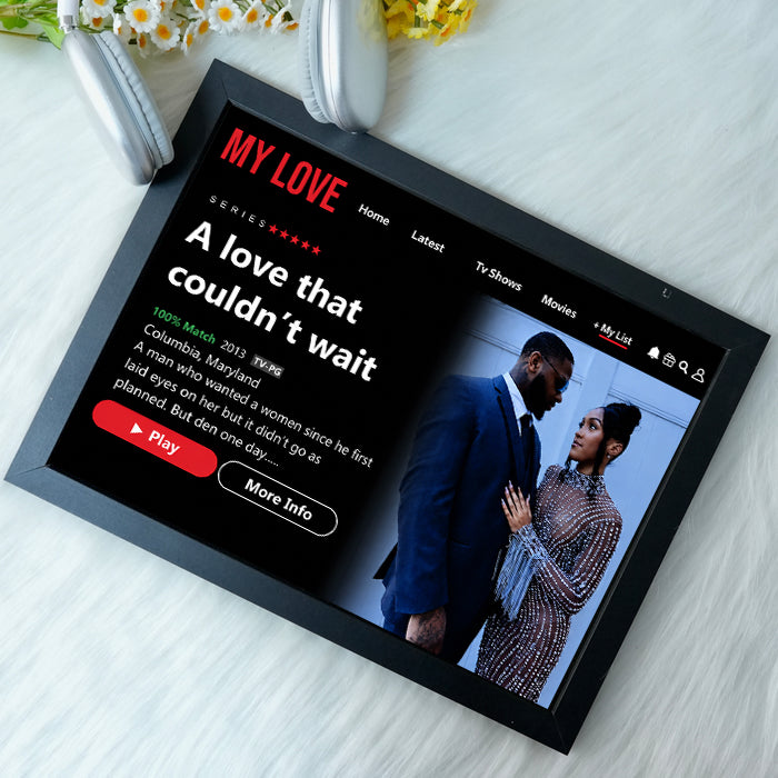 Custom Loveflix Custom Photo Frame – MY LOVE Story, Made Into a Movie
