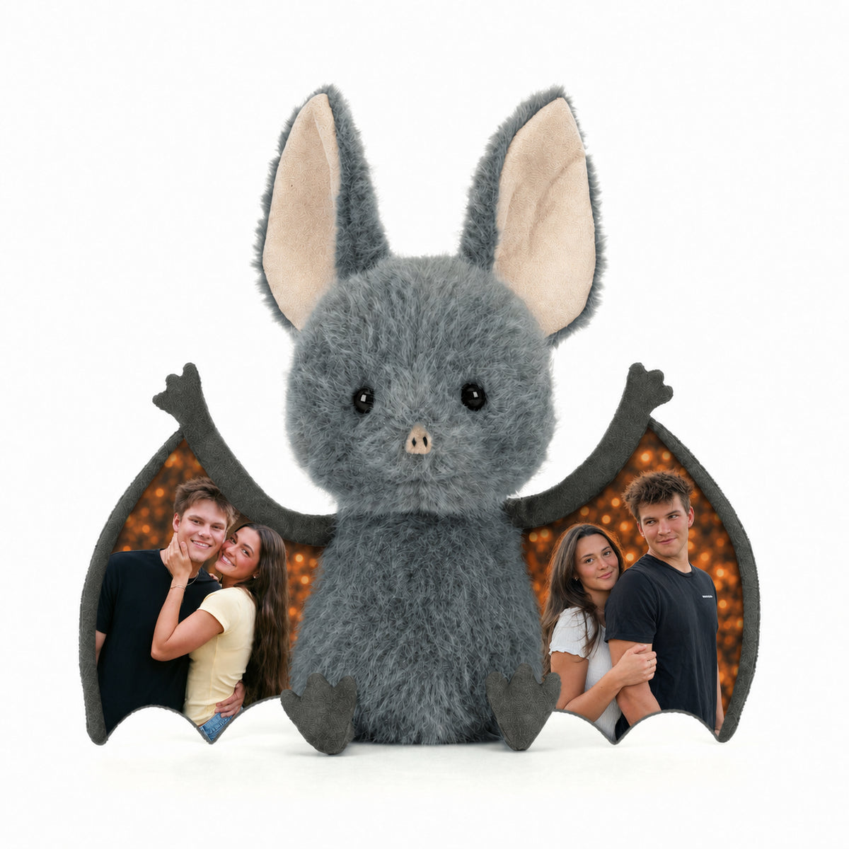 Personalized Photo Bat Plushie Spooky Cute Halloween Couple Keepsake Gift