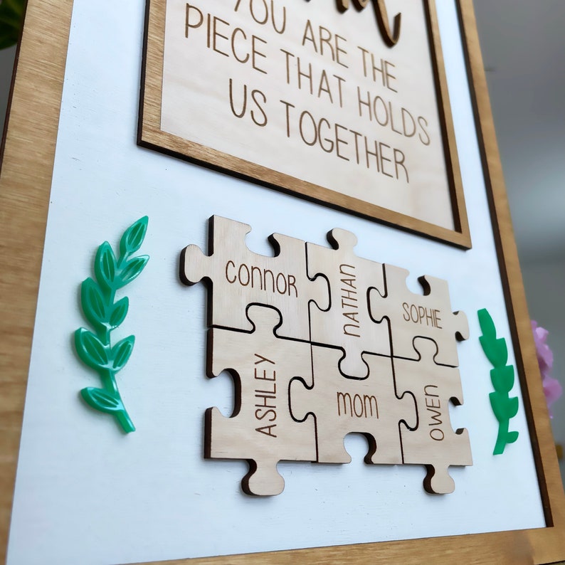Personalized Mom Puzzle Sign – Custom Mother’s Day Gift