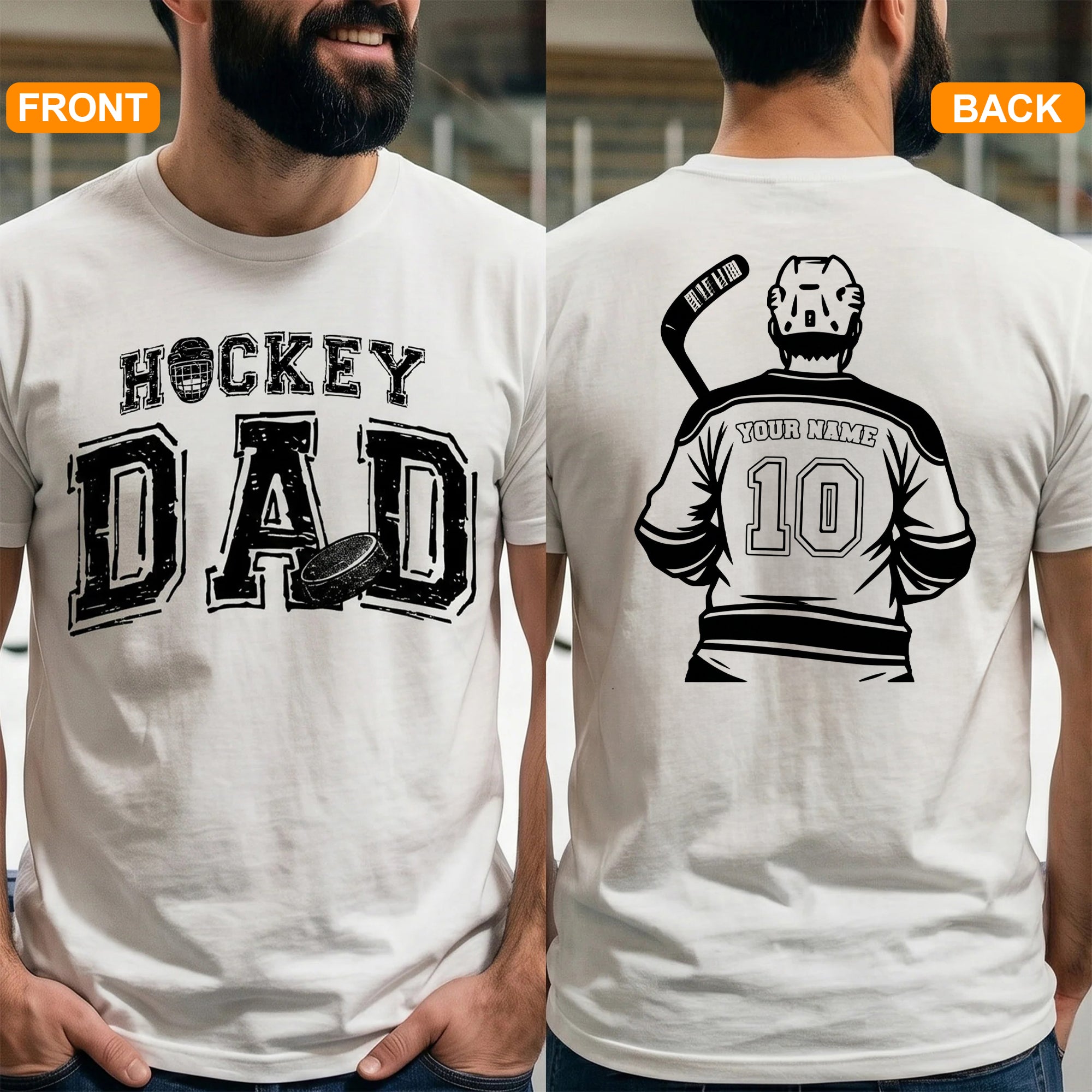 Custom Hockey Dad Shirt Personalized Father's Day Gift for Daddy