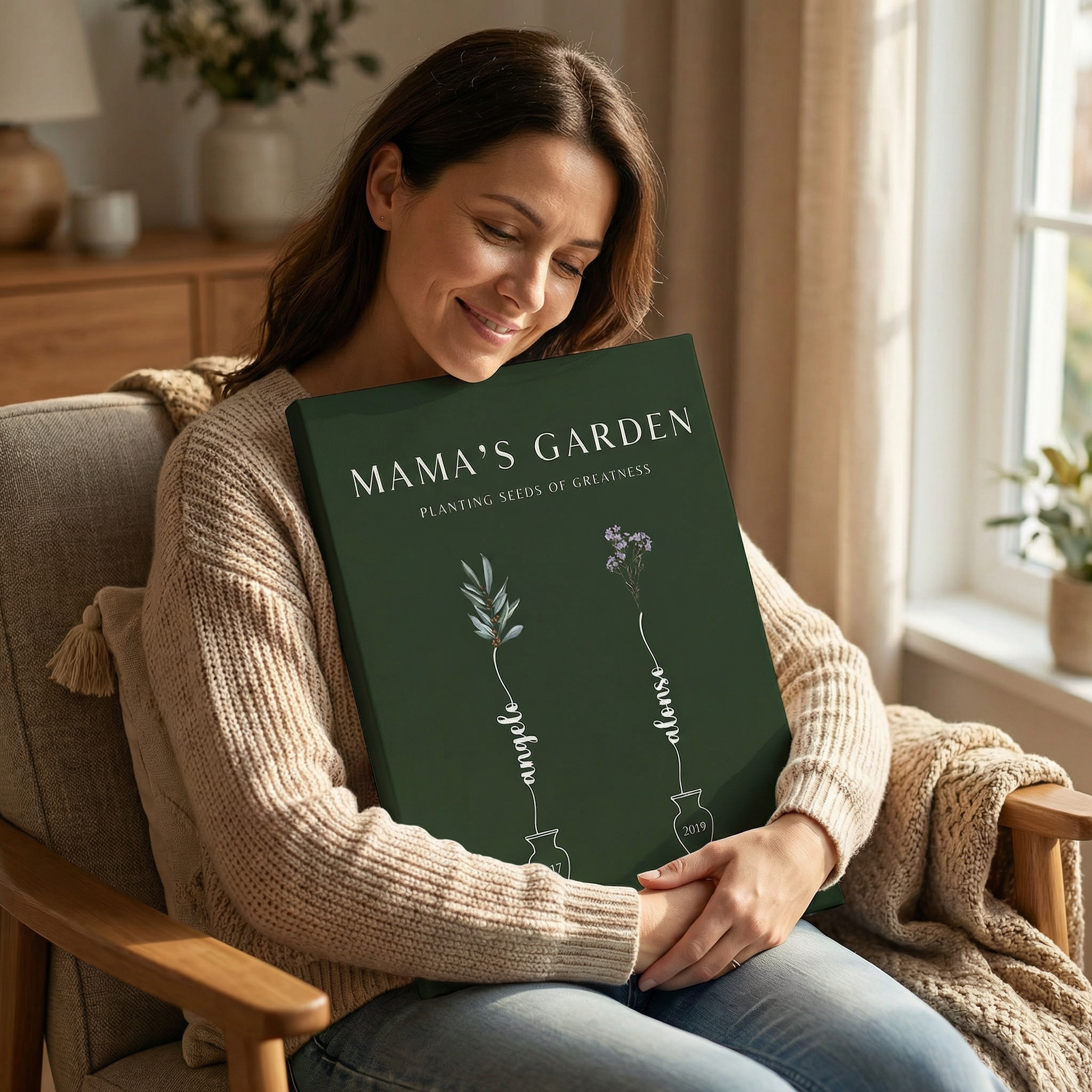 Custom Mama's Garden Canvas Painting: Planting Seeds Of Greatness
