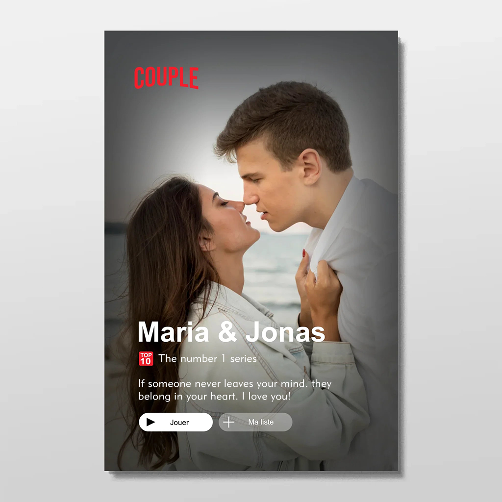 Personalized Poster "Our Cover" – A Movie Poster Depicting The Couple's Love Story