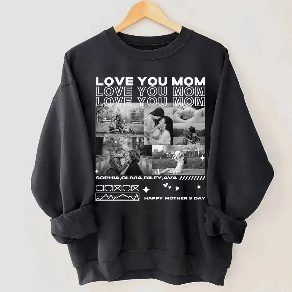 Klamay™ Unique Custom Photo Tee 💗 Crewneck 💗 Hoodie For Mother's Day Gift