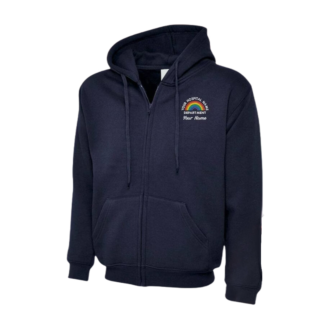 Personalised NHS UNISEX Zip Up UNISEX Hoodie