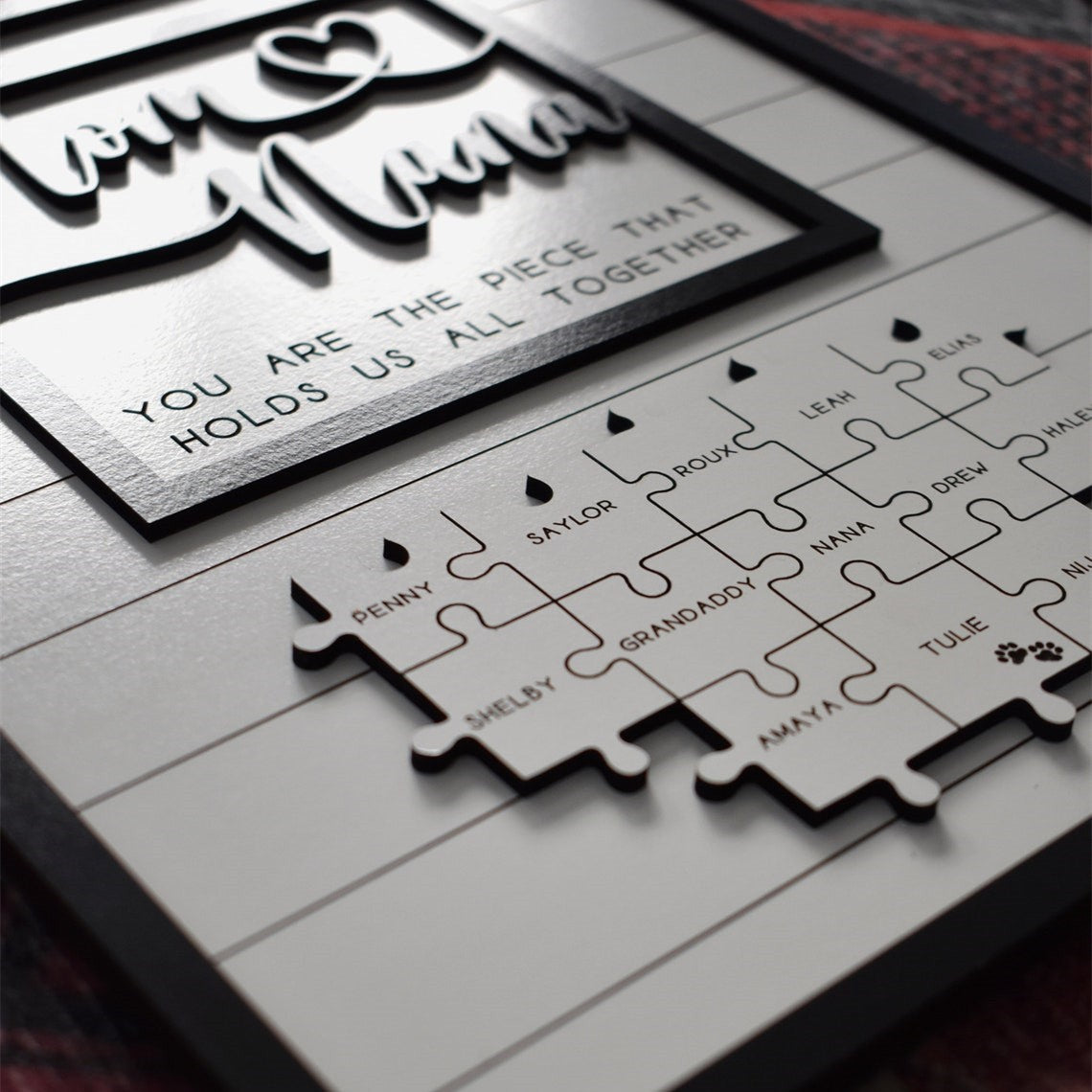 Mom Puzzle Sign Personalized Wooden Gift For Mother's Day