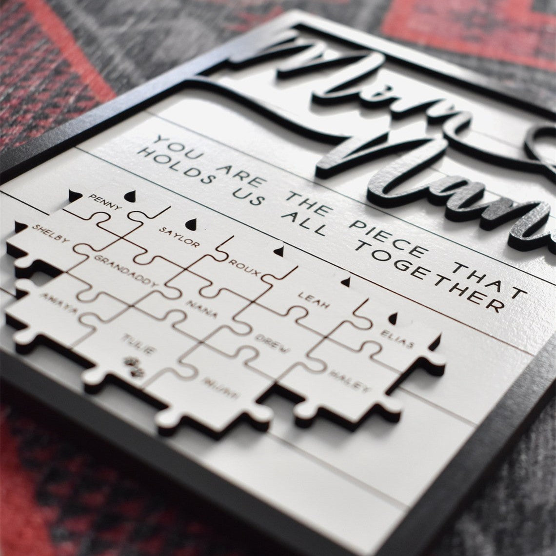 Mom Puzzle Sign Personalized Wooden Gift For Mother's Day