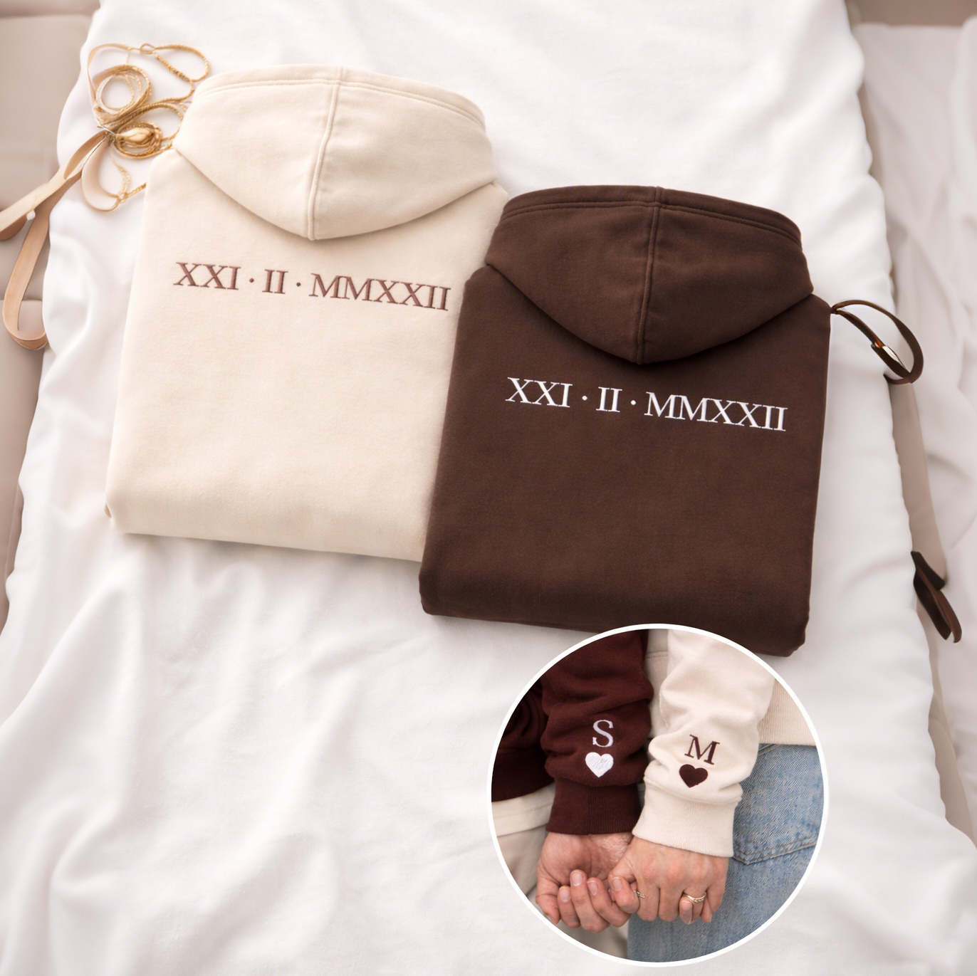 Roman Numeral BACK Embroidered Hoodie