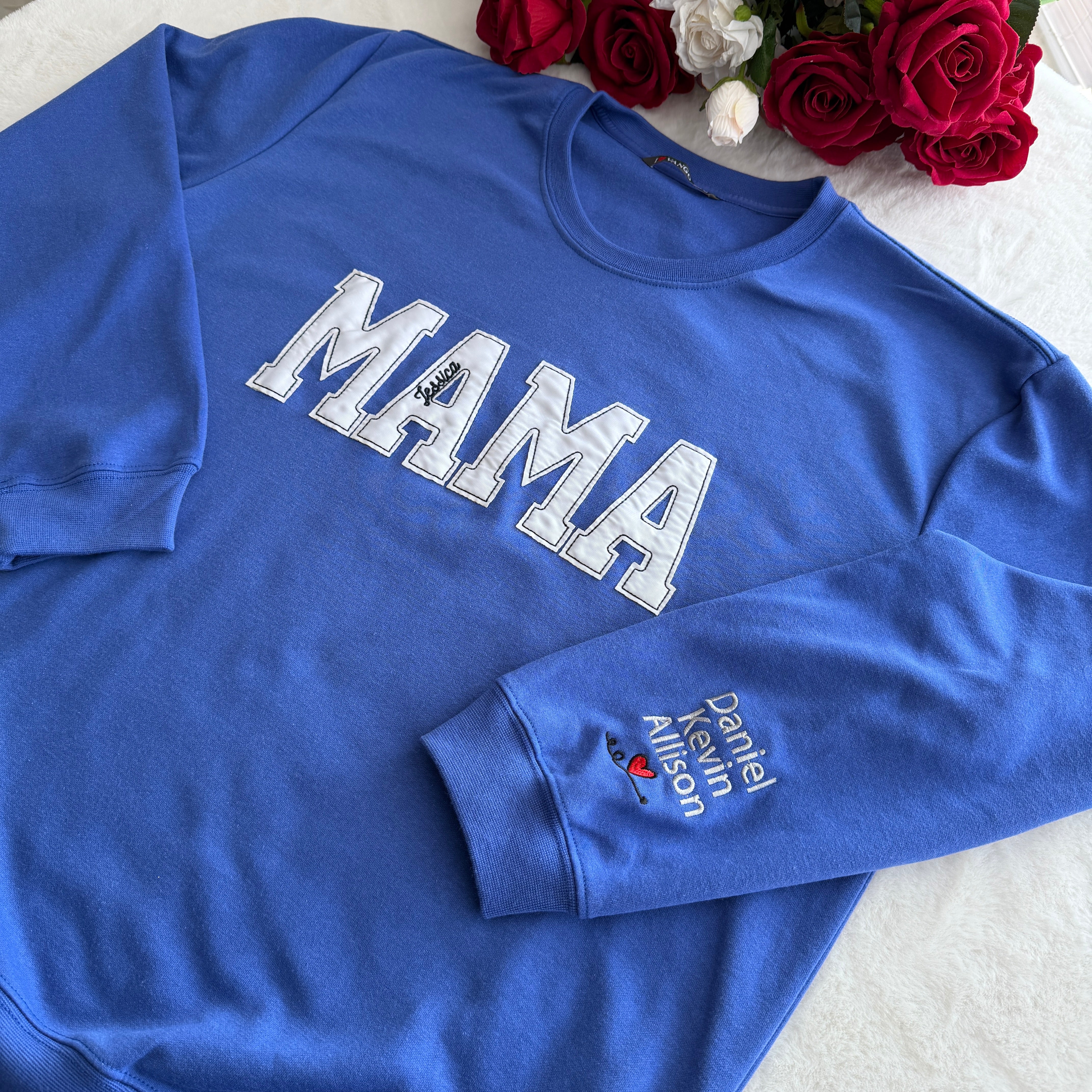 Personalized Mama Nickname Crewneck Sweatshirt