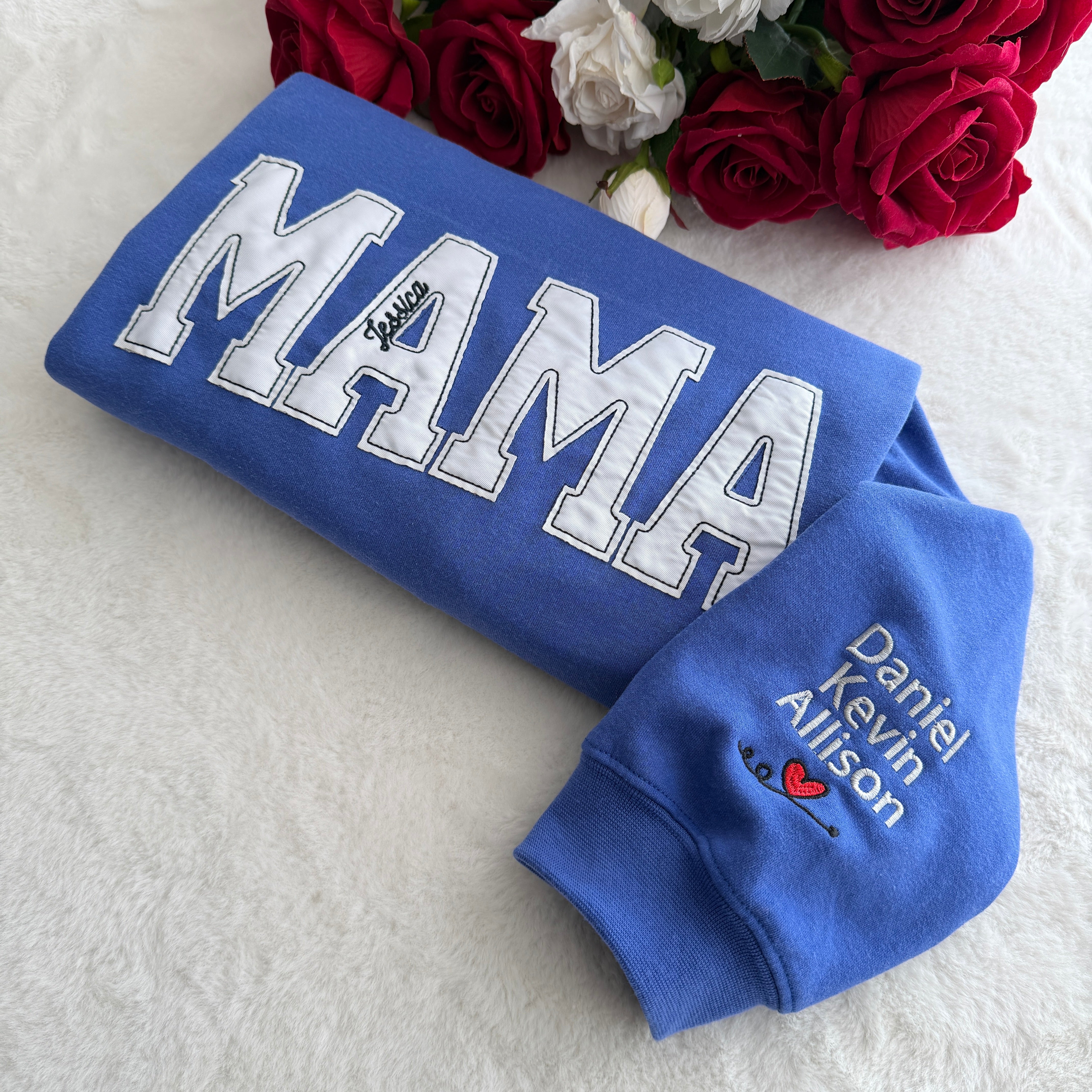 Personalized Mama Nickname Crewneck Sweatshirt