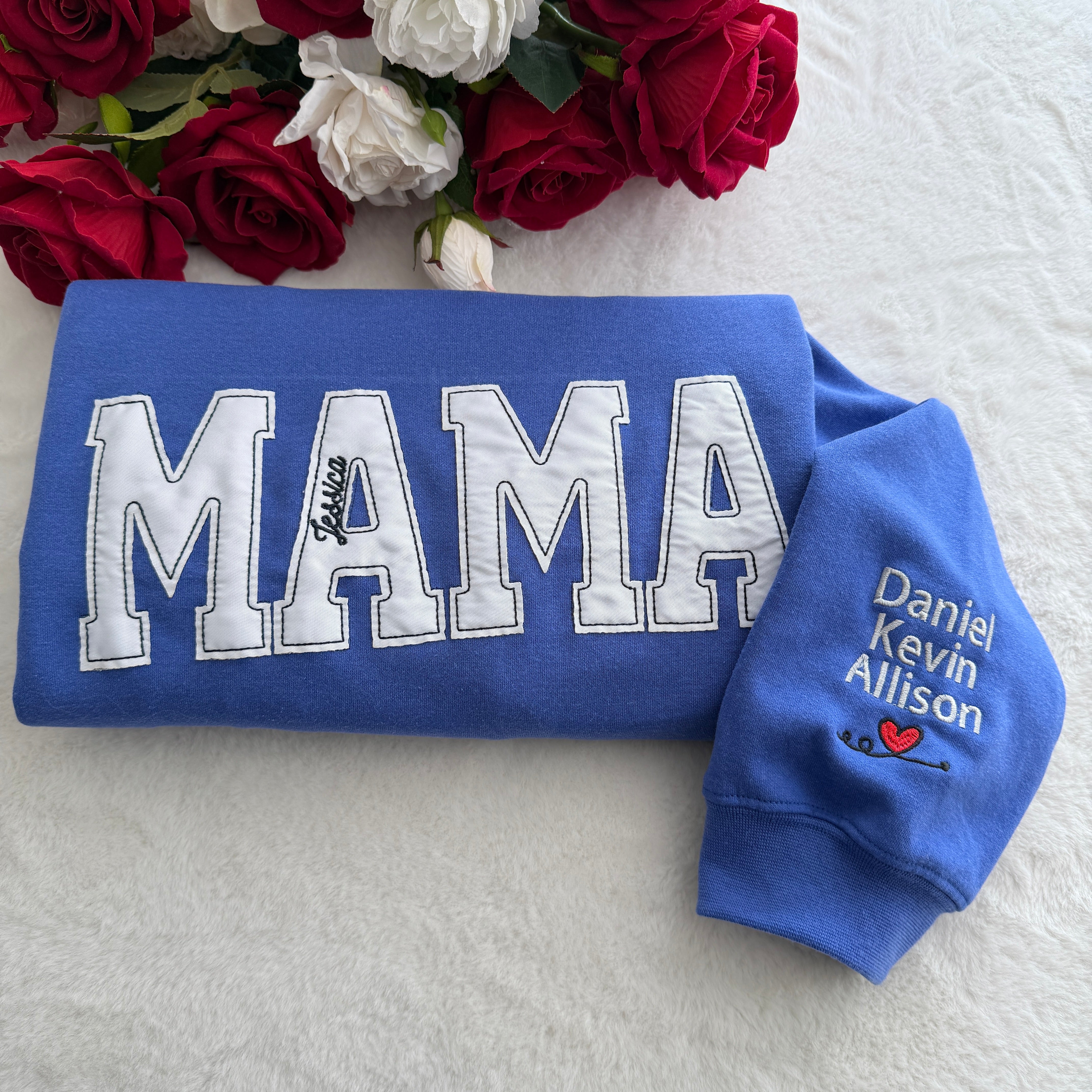 Personalized Mama Nickname Crewneck Sweatshirt