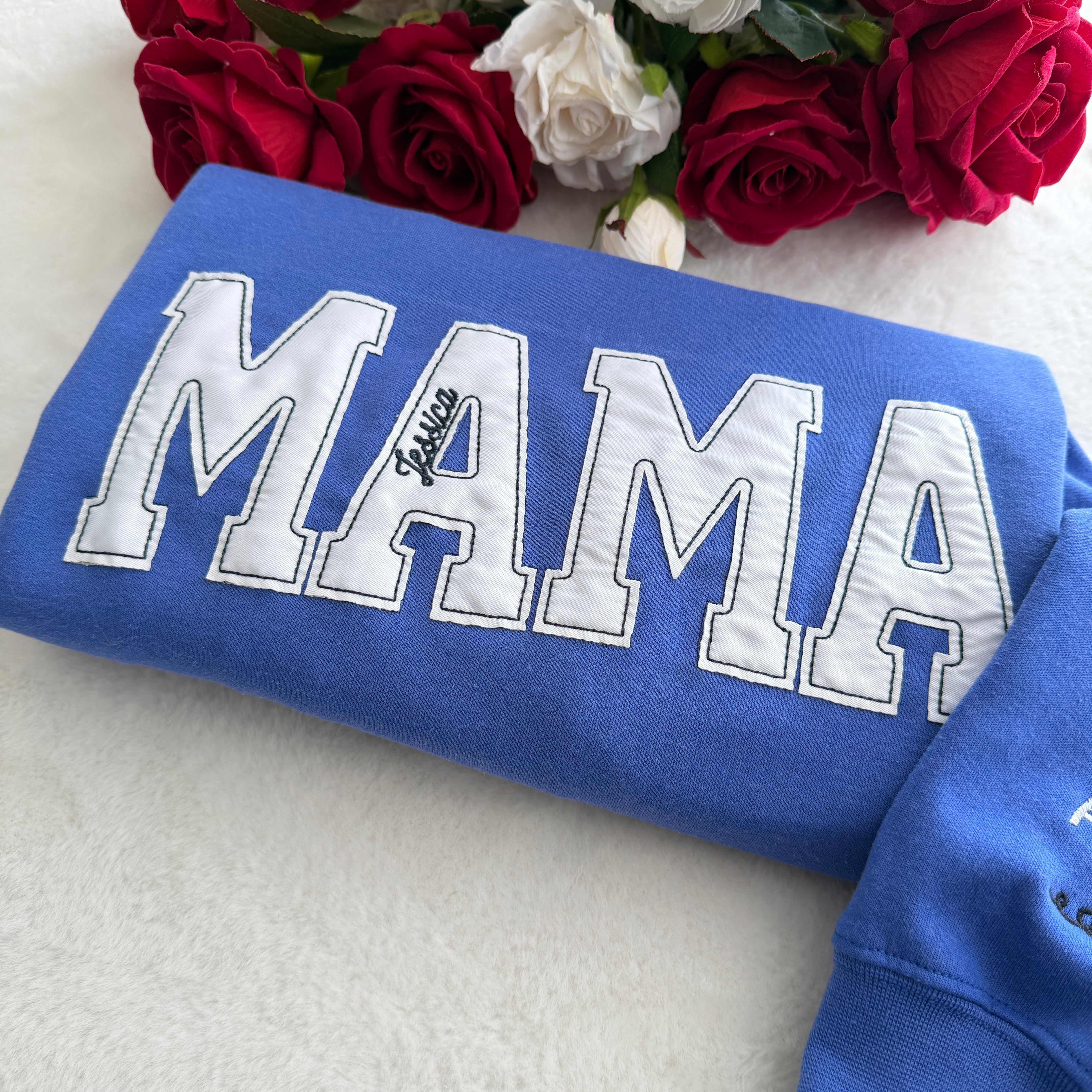 Personalized Mama Nickname Crewneck Sweatshirt