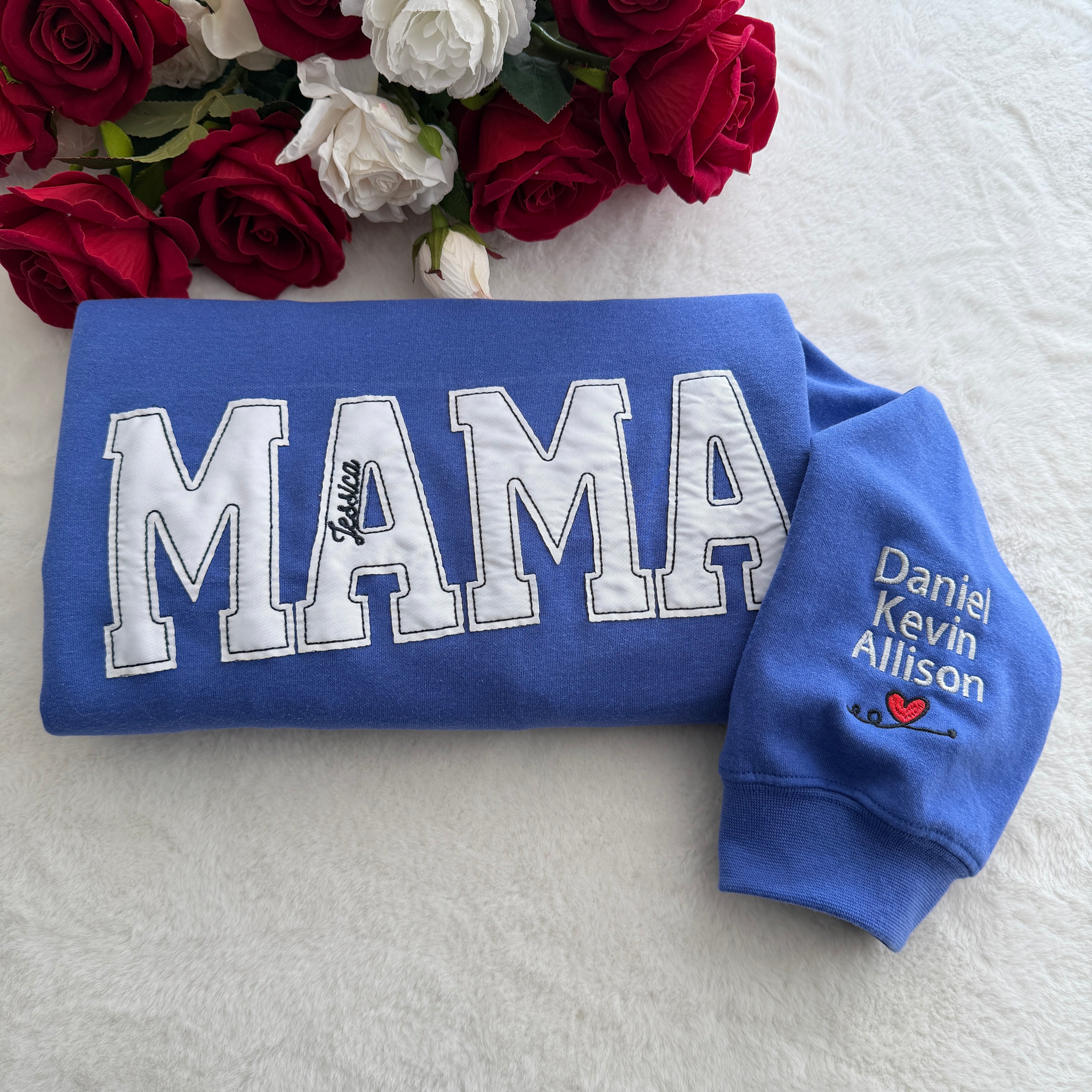Personalized Mama Nickname Crewneck Sweatshirt