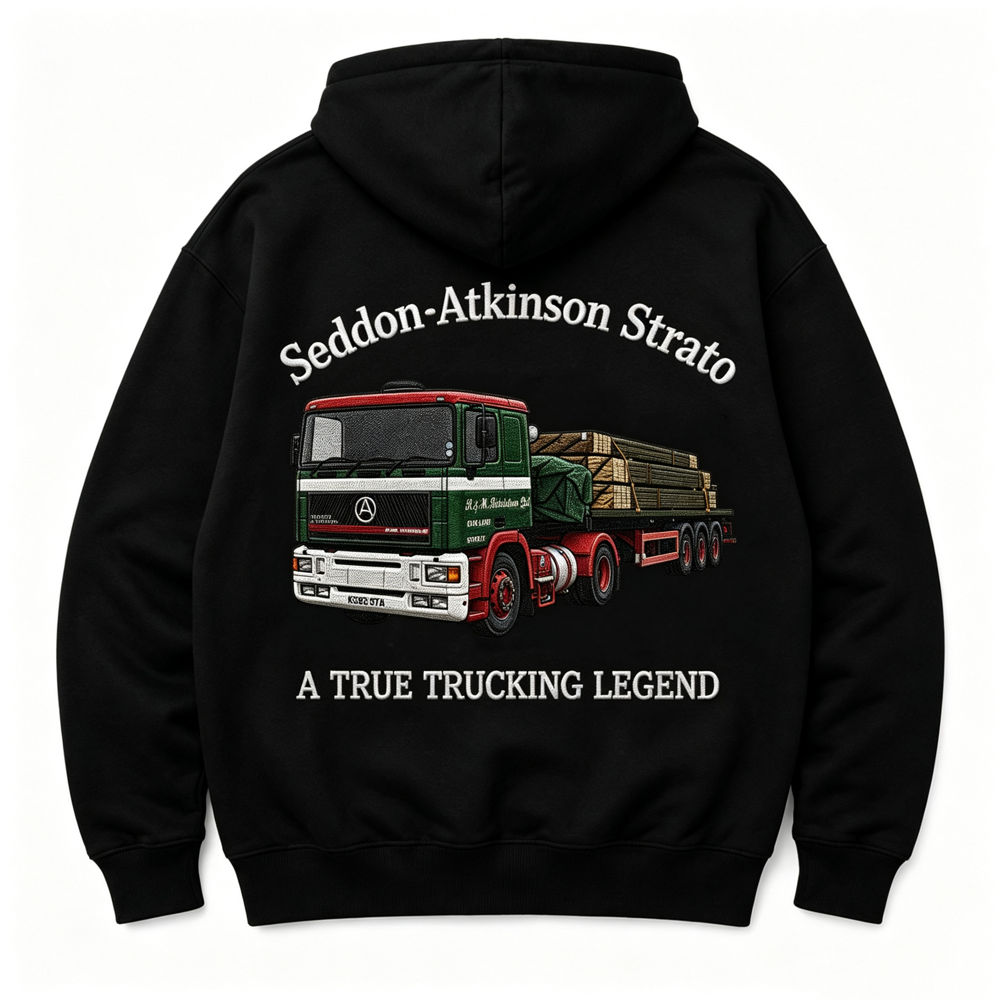 Personalized Truck Driver Hoodie – Custom Embroidered Big Rig Sweatshirt with Your Truck & Fleet Name – Gift for Truckers, Dads & Road Legends