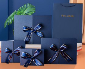 Bag Of Double-Open Blue Gift Box