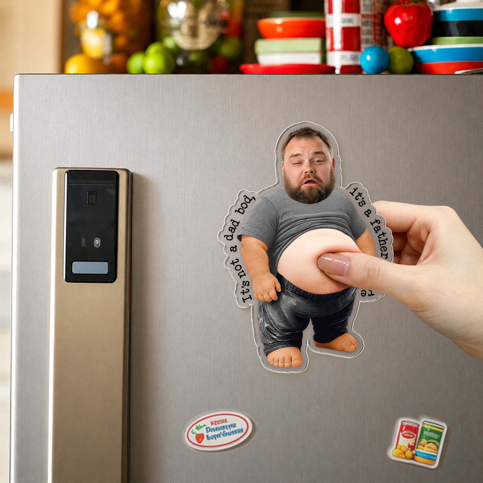 It’s Not A Dad Bod, It’s A Father Figure - Funny Father's Day Gift - Personalized Fridge Magnet