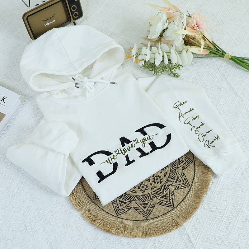 Dad Embroidery Hoodie Personalized, Father T-Shirt Gift, Cool Dad Sweatshirt