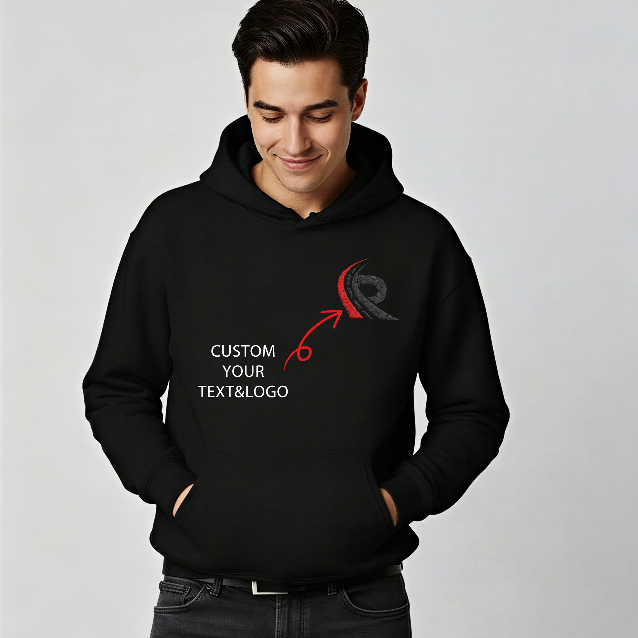 Custom Embroidered Big Rig Car Hoodie (Back Design)—The Perfect Gift For Car Enthusiasts, Boyfriends, Or Dads