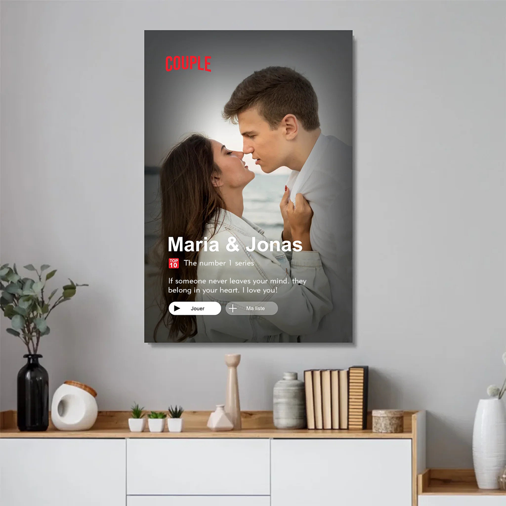 Personalized Poster "Our Cover" – A Movie Poster Depicting The Couple's Love Story